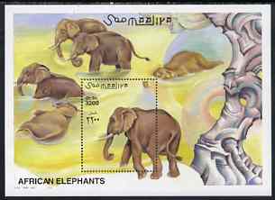 Somalia 2000 Elephants perf m/sheet unmounted mint, Michel BL74