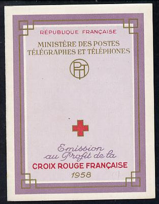 France 1958 Red Cross Booklet complete and very fine, SG XSB8, Yv 2007