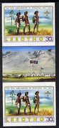 Lesotho 1982 75th Anniversary of Scouting 30s value in unmounted mint imperf gutter pair (SG 475)