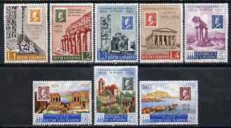 San Marino 1959 Sicilian Stamp Centenary perf set of 8 unmounted mint, SG 585-92