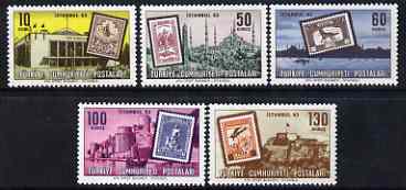 Turkey 1963 Istanbul '63 International Philatelic Exhibition perf set of 5 unmounted mint, SG 2030-34