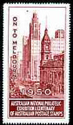 Australia 1950 National Philatelic Exhibition & Centenary perf label in red inscribed 'On to Melbourne', minor wrinkles but unmounted mint*