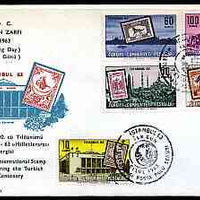 Turkey 1963 Istanbul '63 International Philatelic Exhibition perf set of 5 on illustrated cover with first day cancel