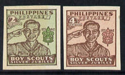 Philippines 1949 Scouts imperf set of 2 unmounted mint as SG 665-66*