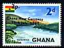 Ghana 1965 New Currency 2p on 2d Volta River unmounted mint, SG 382