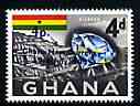 Ghana 1965 New Currency 4p on 4d Diamond & Mine unmounted mint, SG 384*