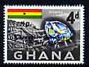 Ghana 1965 New Currency 4p on 4d Diamond & Mine with top part of 4 missing, unmounted mint, SG 384var