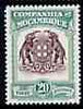 Mozambique Company 1937 Arms (Elephants) 20E unmounted mint SG 304