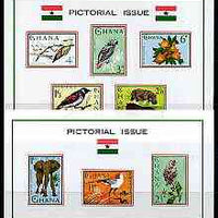 Ghana 1964 Pictorial Issue set of 2 imperf m/sheets (Flora & Fauna) unmounted mint, SG MS 364a