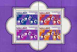 Malawi 1973 Christmas perf m/sheet containing set of 4 unmounted mint, SG MS449