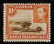 Kenya, Uganda & Tanganyika 1938-54 KG6 Lake Naivasha 10c red-brown & orange (perf 13 x 11.75) unmounted mint, SG 134