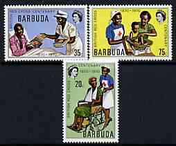 Barbuda 1970 Centenary of British Red Cross perf set of 3 unmounted mint, SG 88-90