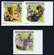 Mali 1997 Minerals imperf set of 3 values unmounted mint, Mi 2022, 2031 & 2032