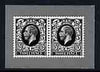 Cinderella - Great Britain 1934 3d def horiz pair illustration in black on ungummed paper by Harrison & Sons produced during mid 1950's as a sample to illustrate the quality of gravure printed stamps - documented as 'adapting exis……Details Below