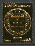 Staffa 1974 Seals of the 13 Original American States #02 (Delaware) £6 perf label embossed in 23 carat gold foil (Rosen SF 268 cat £30) unmounted mint