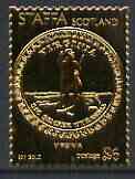 Staffa 1974 Seals of the 13 Original American States #10 (Virginia) £6 perf label embossed in 23 carat gold foil (Rosen SF 276 cat £30) unmounted mint