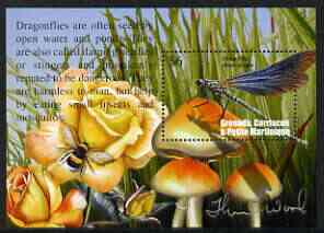 Grenada - Grenadines 2002 Flora & Fauna perf m/sheet (Dragonfly), signed by Thomas C Wood the designer, unmounted mint