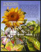 Grenada - Grenadines 2002 Flora & Fauna perf composite sheetlet containing 6 values (Insects), signed by Thomas C Wood the designer, unmounted mint