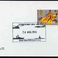 Postmark - Great Britain 1974 card bearing illustrated slogan cancellation for Plymouth Navy Days