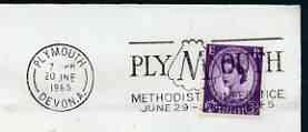 Postmark - Great Britain 1965 cover bearing illustrated slogan cancellation for Plymouth Methodist Conference