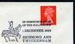 Postmark - Great Britain 1969 cover bearing illustrated slogan cancellation for Commemorating the Halfcrown (Richmond & Twickenham)