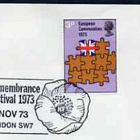 Postmark - Great Britain 1973 cover bearing illustrated cancellation for Remembrance Festival