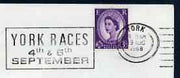 Postmark - Great Britain 1968 cover bearing illustrated slogan cancellation for York Races