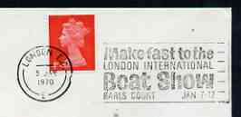 Postmark - Great Britain 1970 cover bearing illustrated slogan cancellation for London International Boat Show