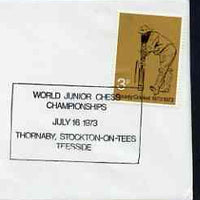 Postmark - Great Britain 1973 cover bearing special cancellation for World Junior Chess Championships