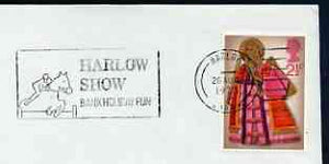 Postmark - Great Britain 1973 cover bearing illustrated slogan cancellation for Harlow Show