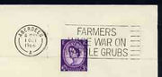 Postmark - Great Britain 1966 cover bearing illustrated slogan cancellation for Farmers Wage War on warble Grubs