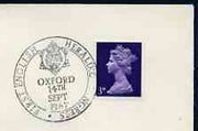 Postmark - Great Britain 1967 cover bearing illustrated cancellation for First English Heraldic Congress