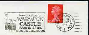 Postmark - Great Britain 1970 cover bearing illustrated slogan cancellation for Son et Lumiere, Warwick Castle