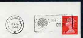 Postmark - Great Britain 1970 cover bearing slogan cancellation for For 'Keep Britain Green'