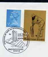 Postmark - Great Britain 1973 cover bearing illustrated cancellation for Opening of new AA Headquarters, Basingstoke