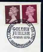 Postmark - Great Britain 1979 cover bearing illustrated cancellation for Aluminium & Bronze Co Golden Jubilee