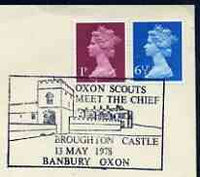 Postmark - Great Britain 1978 cover bearing illustrated cancellation for Oxon Scouts Meet the Chief, Broughton Castle