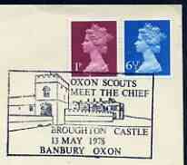 Postmark - Great Britain 1978 cover bearing illustrated cancellation for Oxon Scouts Meet the Chief, Broughton Castle