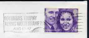 Postmark - Great Britain 1974 cover bearing illustrated slogan cancellation for Rothmans Trophy Tennis, Wolverhampton