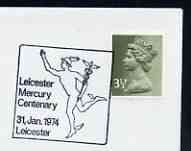 Postmark - Great Britain 1974 cover bearing illustrated cancellation for Leicester Mercury Centenary