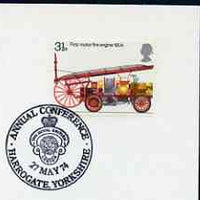 Postmark - Great Britain 1974 card bearing illustrated cancellation for Royal British Legion Conference (Harrogate)