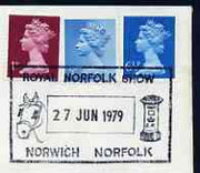 Postmark - Great Britain 1979 cover bearing illustrated cancellation for Royal Norfolk Show