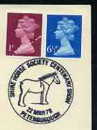 Postmark - Great Britain 1978 cover bearing illustrated cancellation for Shire Horse Society Centenary Show