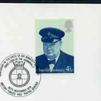 Postmark - Great Britain 1974 cover bearing illustrated cancellation for Birth Centenary of Winston Churchill, First Lord of the Admiralty (BFPS)