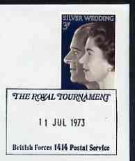 Postmark - Great Britain 1973 cover bearing illustrated cancellation for Royal Tournament (BFPS)