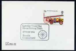 Postmark - Great Britain 1974 card bearing illustrated cancellation for Lowther Three Day Horse Driving Trials