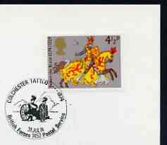 Postmark - Great Britain 1974 card bearing illustrated cancellation for Colchester Tattoo (BFPS) showing A Cannon