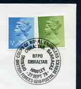 Postmark - Great Britain 1979 cover bearing special cancellation for Royal Engineers, Opening of Gibraltar barracks (BFPS) BFPO Gibraltar