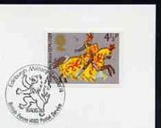 Postmark - Great Britain 1974 card bearing illustrated cancellation for Edinburgh Military Tattoo (BFPS)