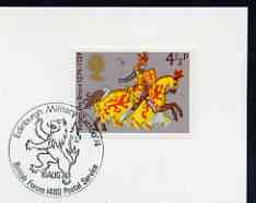 Postmark - Great Britain 1974 card bearing illustrated cancellation for Edinburgh Military Tattoo (BFPS)